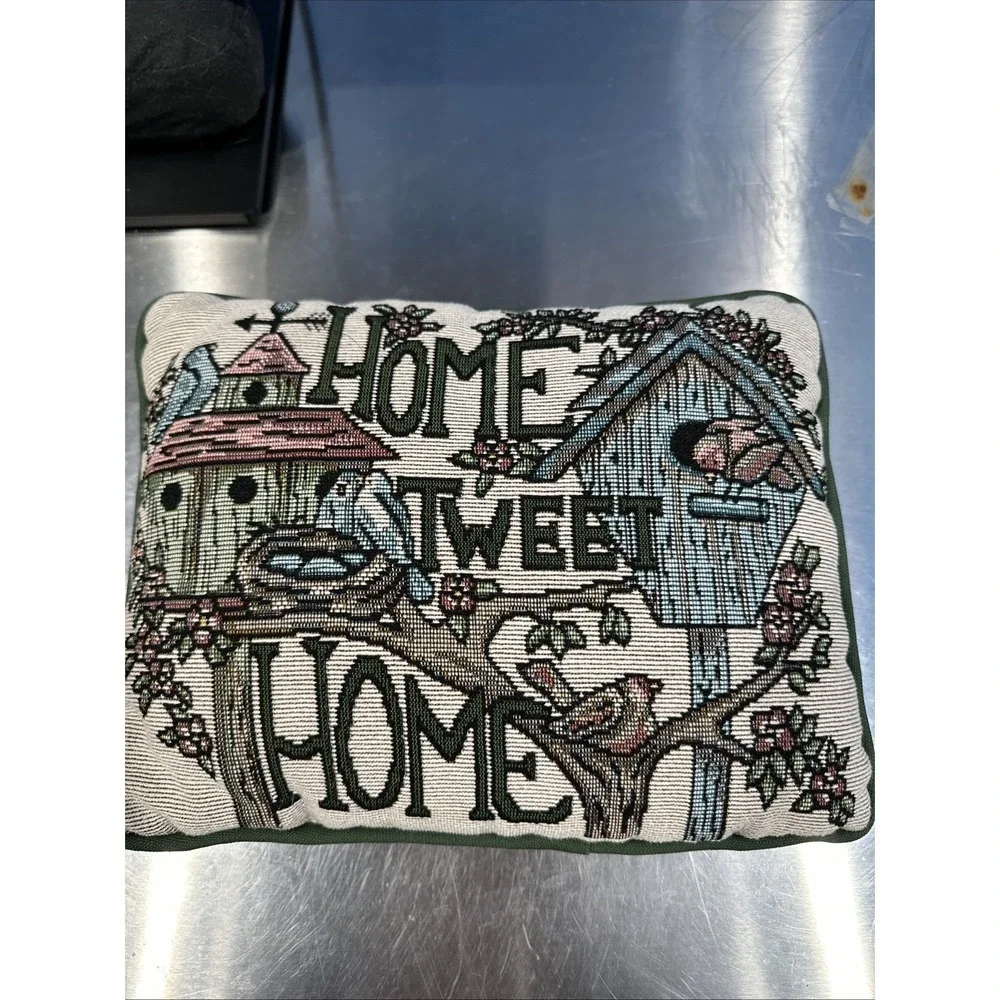 Tapestry Home Sweet Home Tree House‎ Birds Rectangular Throw Pillow
